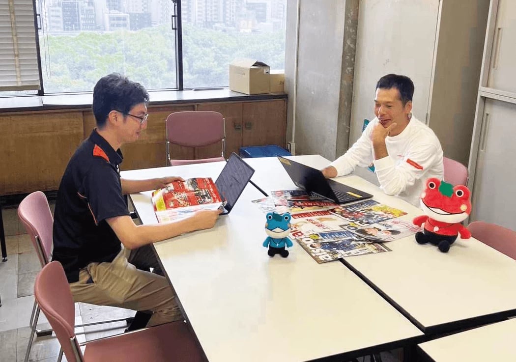 ▲マガジンとWEB担当者が協力し、県内スポーツの魅力を発信。