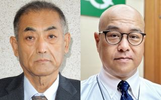 NPO法人がんばる農家のパートナーの橋本さんと大竹市農業委員会の藤本さん