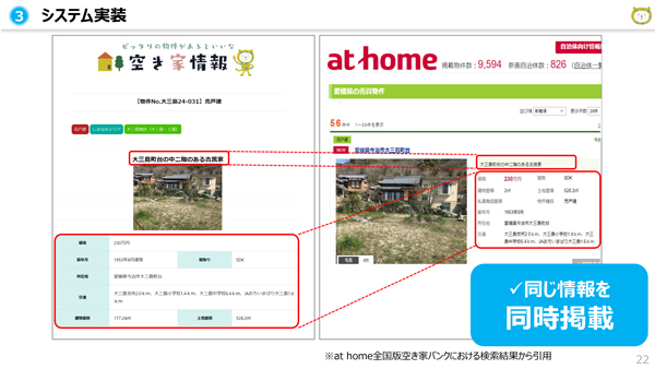 全国初！地方版空き家バンクシステムと全国版空き家バンクシステムとの API 連携による移住の促進